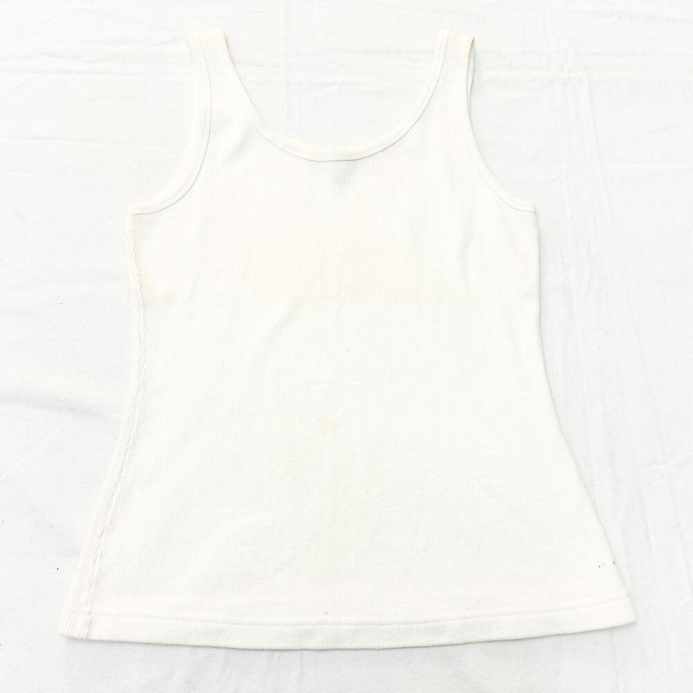 Outlander Cream Heavyweight Cotton Tank Top Sleeveless Ribbeb Size Small